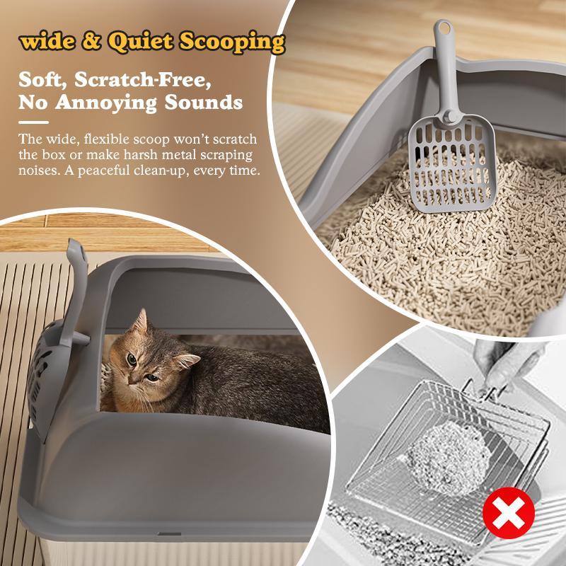 Automatic Cat Litter Box – Large Stainless Steel Litter Pan for Easy Cleaning